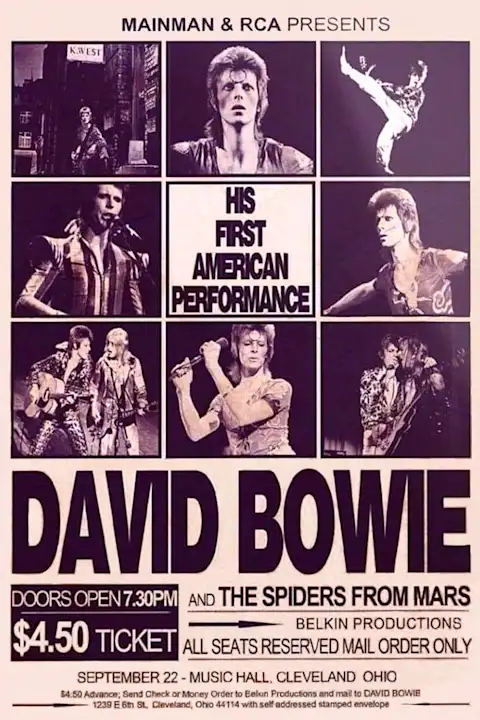 Vintažinis David Bowie (5) koncerto plakatas – vintažinis koncerto plakatas | Framein