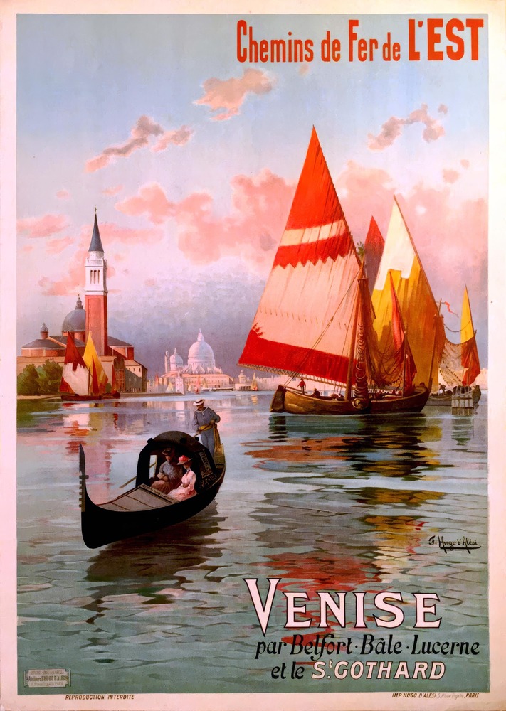 Vintažinis kelionių plakatas Venise 5 – vintažinis kelionių plakatas | Framein