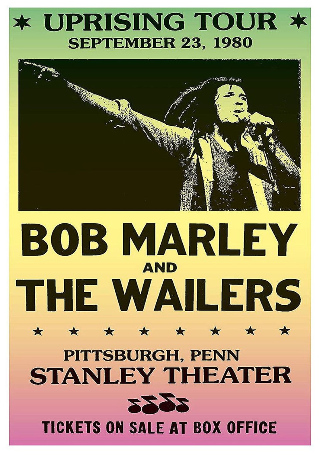 Vintažinis Bob Marley (4) koncerto plakatas – vintažinis koncerto plakatas | Framein