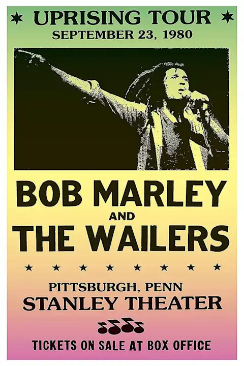 Vintažinis Bob Marley (4) koncerto plakatas – vintažinis koncerto plakatas | Framein