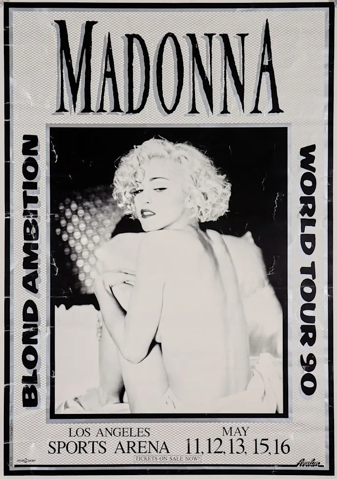 Vintažinis Madonna 2 koncerto plakatas – vintažinis koncerto plakatas | Framein