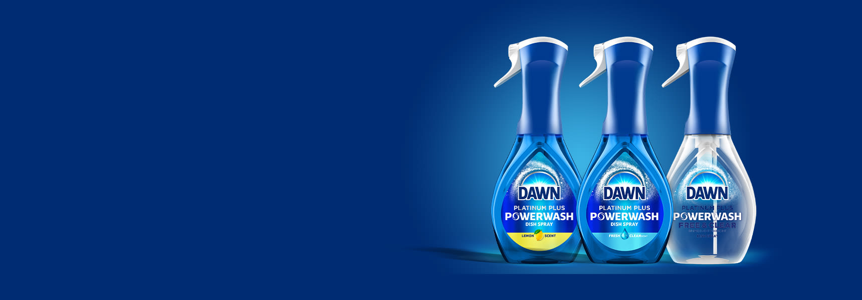 Lavado a presión Dawn en la encimera de la cocina