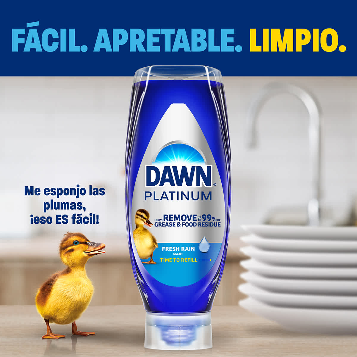 FÁCIL. APRETABLE. LIMPIO.  Me esponjo las plumas, ¡eso ES fácil!