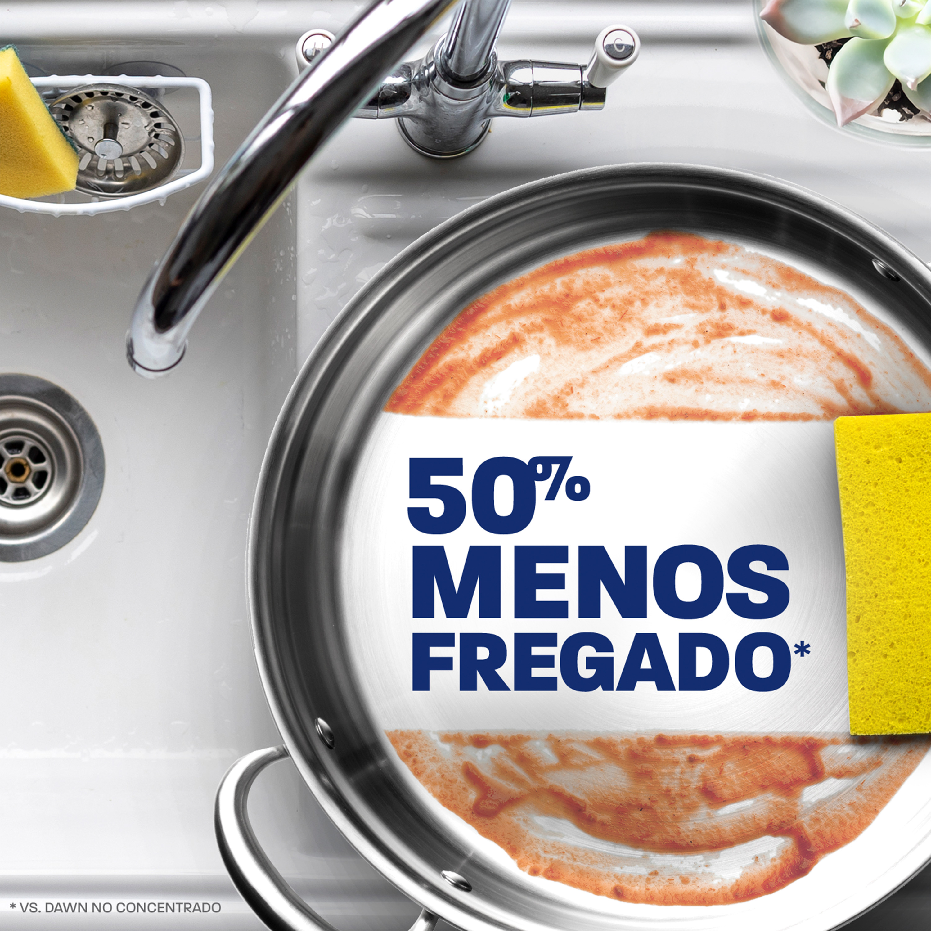 50 % MENOS FREGADO VS. DAWN NO CONCENTRADO