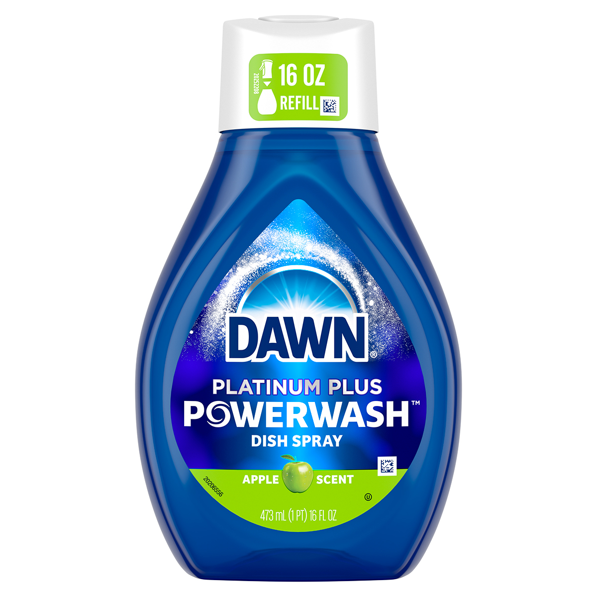 Jabón para trastes en spray Dawn Platinum Powerwash, paquete de repuestos, aroma a manzana
