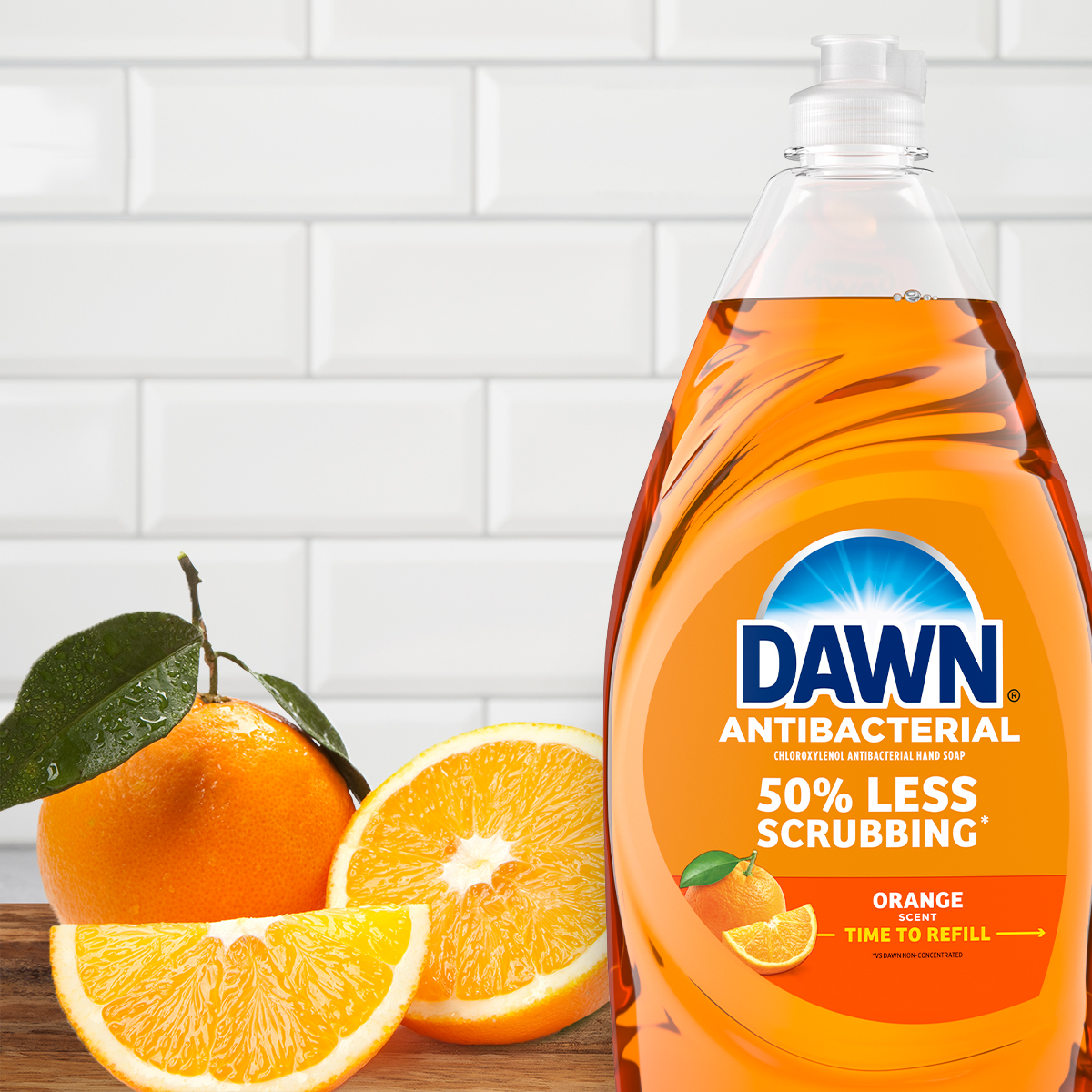 Jabón para manos antibacterial Dawn, líquido para trastes - Naranja