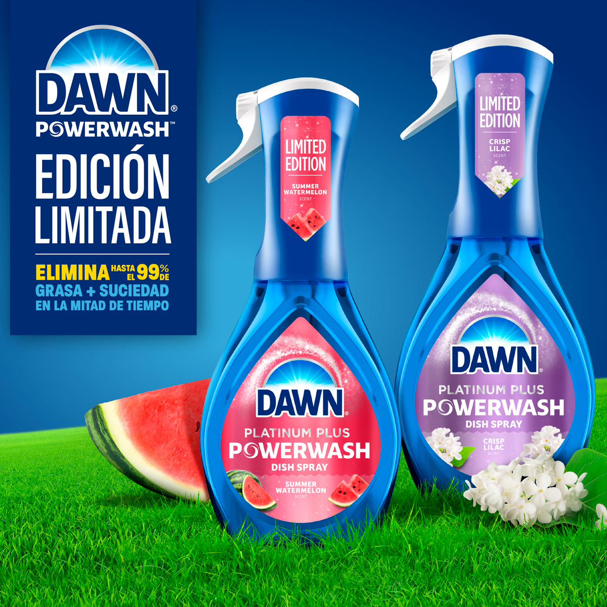 DAWN POWERWASH: EDICIÓN LIMITADA; ELIMINA HASTA EL 99 % DE GRASA + SUCIEDAD EN LA MITAD DE TIEMPO