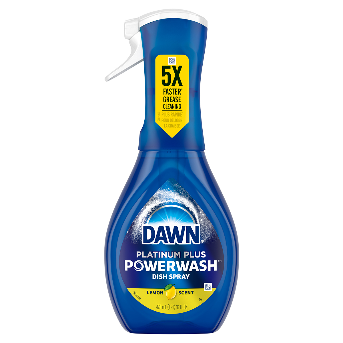 Jabón para trastes en spray Dawn Platinum Powerwash, paquete de inicio de limón