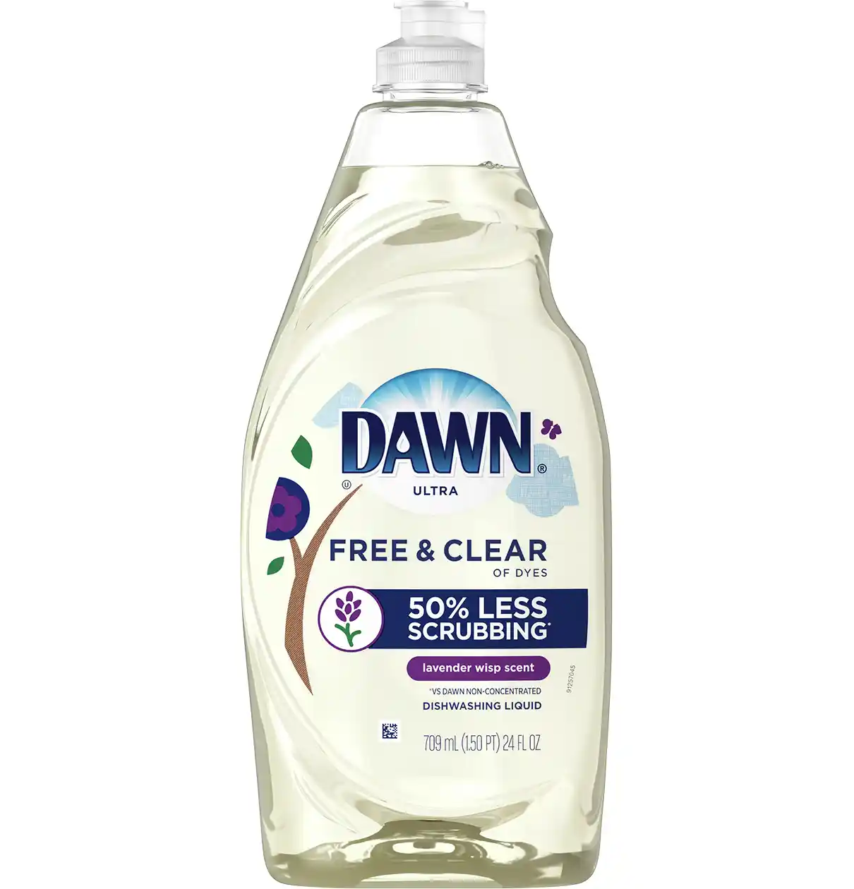Líquido para trastes Dawn Free & Clear, Brizna de lavanda