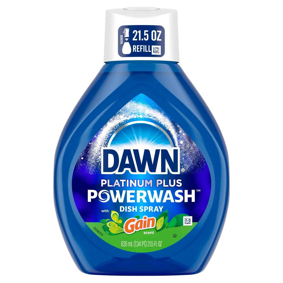 Recarga de pulverizador para trastes Dawn Powerwash con Gain, aroma original