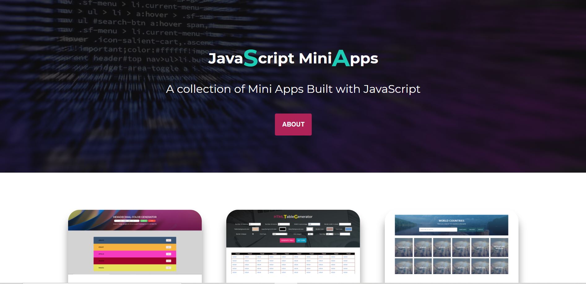 JavaScript Mini Apps