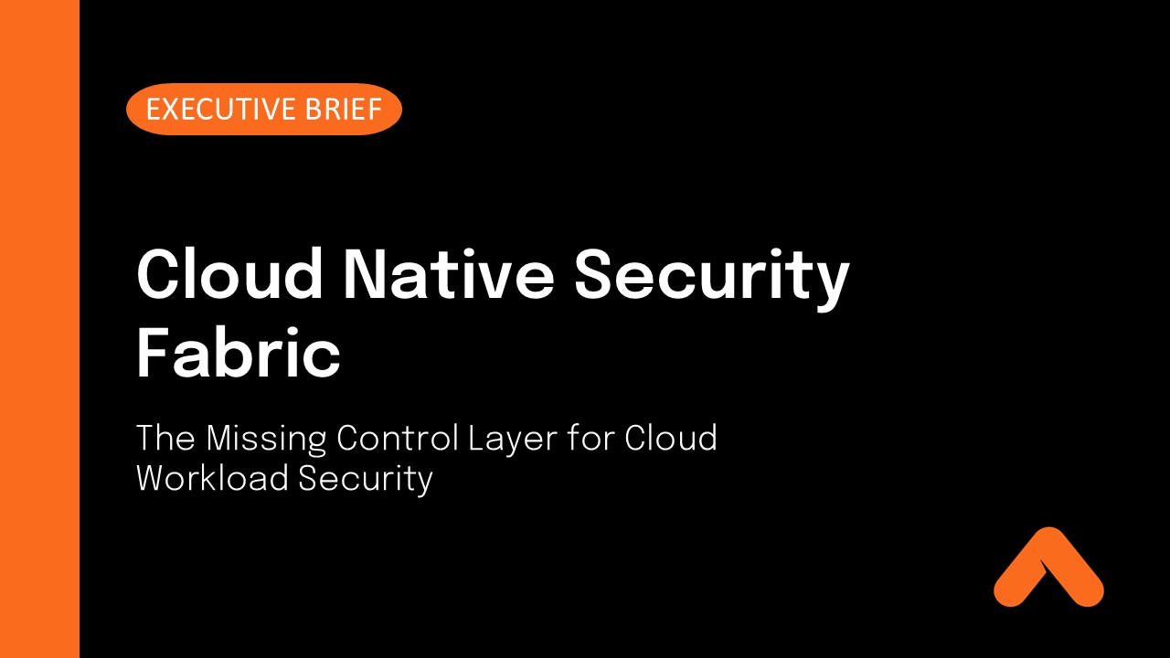 Cloud Native Security Fabric: The Missing Control Layer for Cloud Workload Security