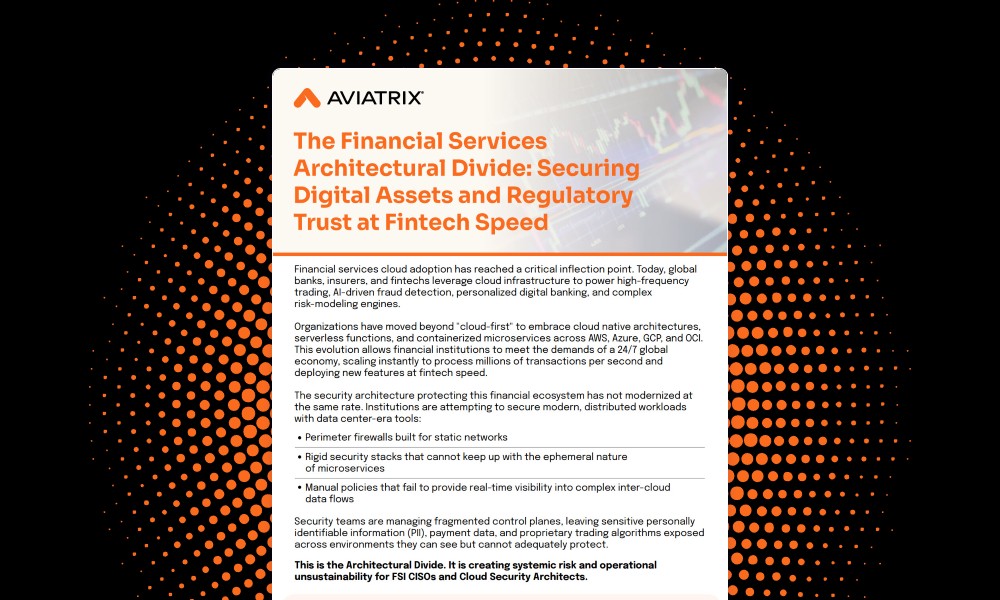 Architectural Divide for Financial Services Resource Card