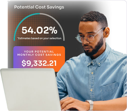 Saving calculator man