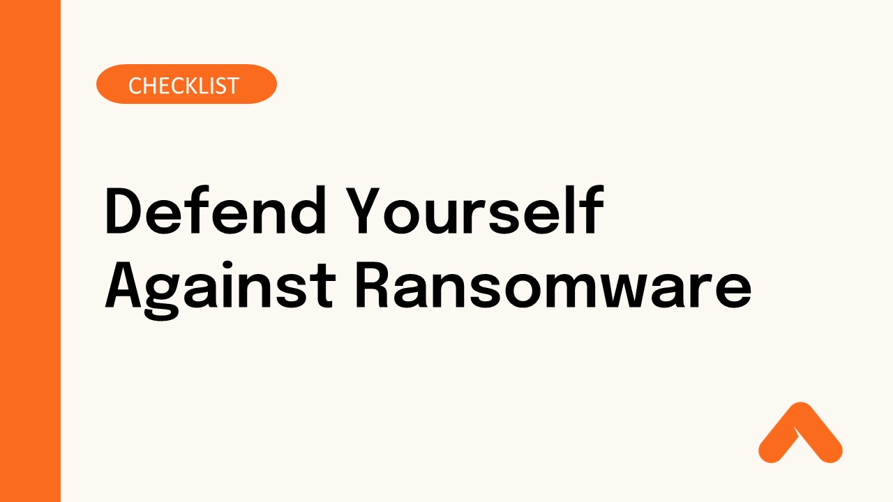 Defend Yourself Against Ransomware Checklist Resource Card