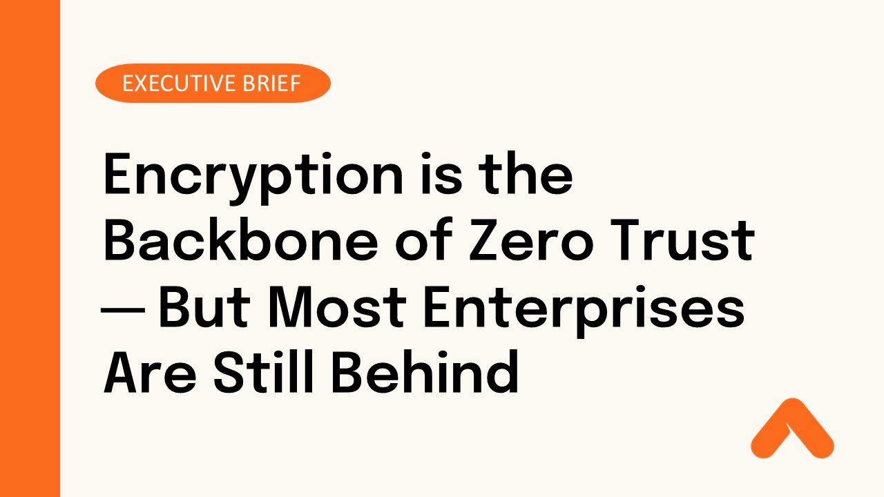 Encryption is the Backbone of Zero Trust -- But Most Enterprises Are Still Behind