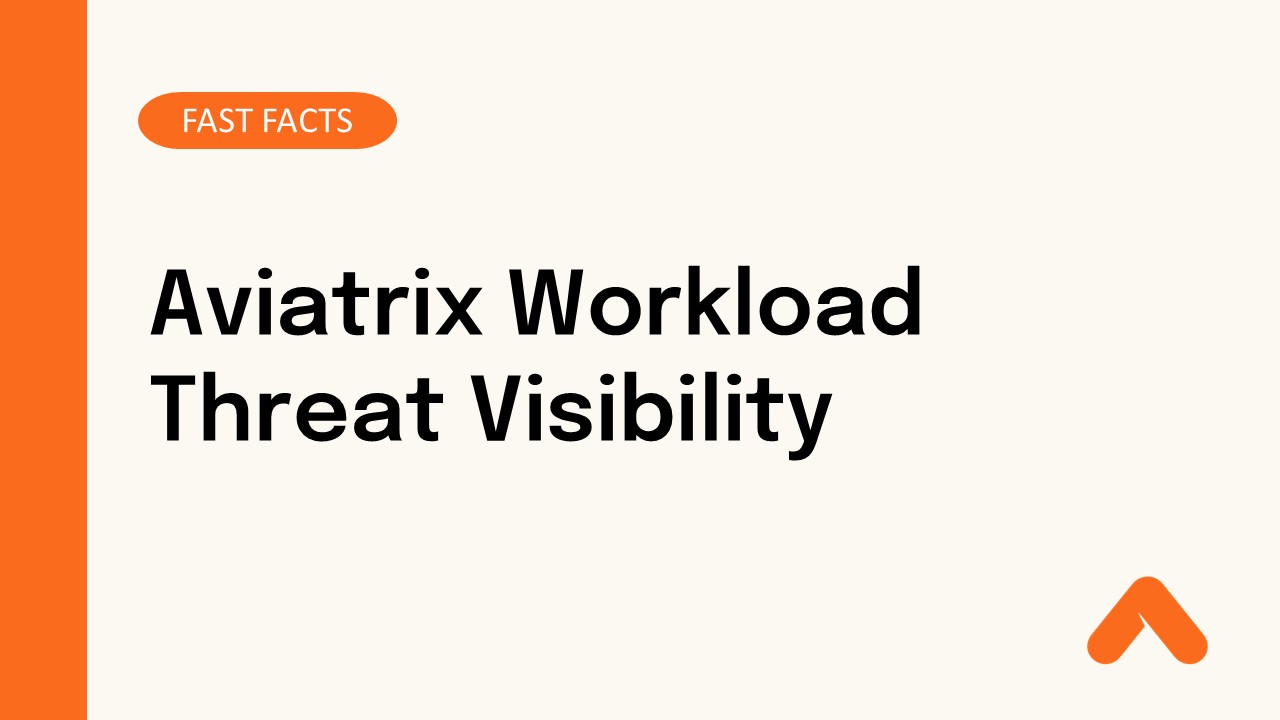 Aviatrix Workload Threat Visibility Fast Facts