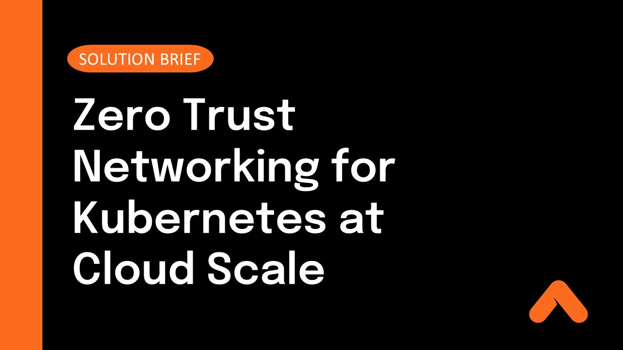 Zero Trust Networking for Kubernetes Solution Brief