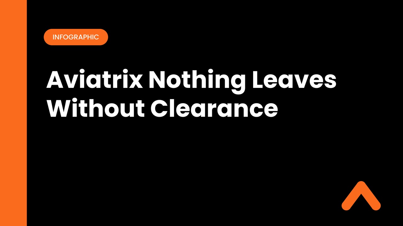 Aviatrix Nothing Leaves Without Clearance Infographic