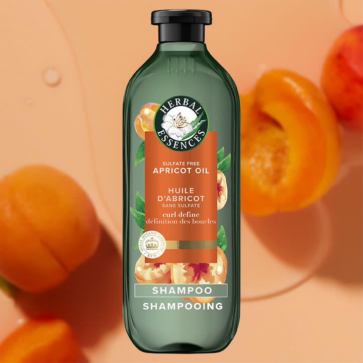 Herbal Essences apricot oil sulfate free shampoo bottle