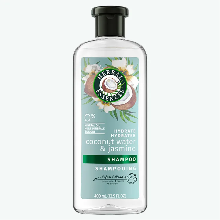 Herbal Essences Coconut Water & Jasmine Shampoo Bottle for Hair Hydration