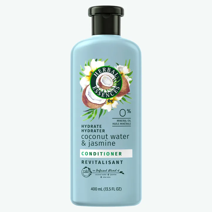 Herbal Essences Coconut Water & Jasmine Conditioner Bottle for Hair Hydration