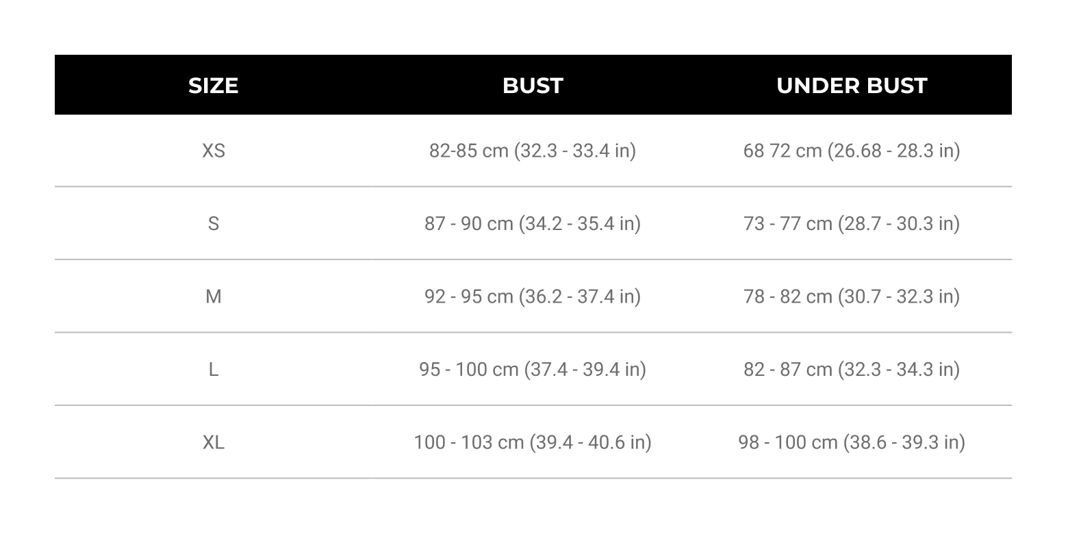 Sport Bra Sizes