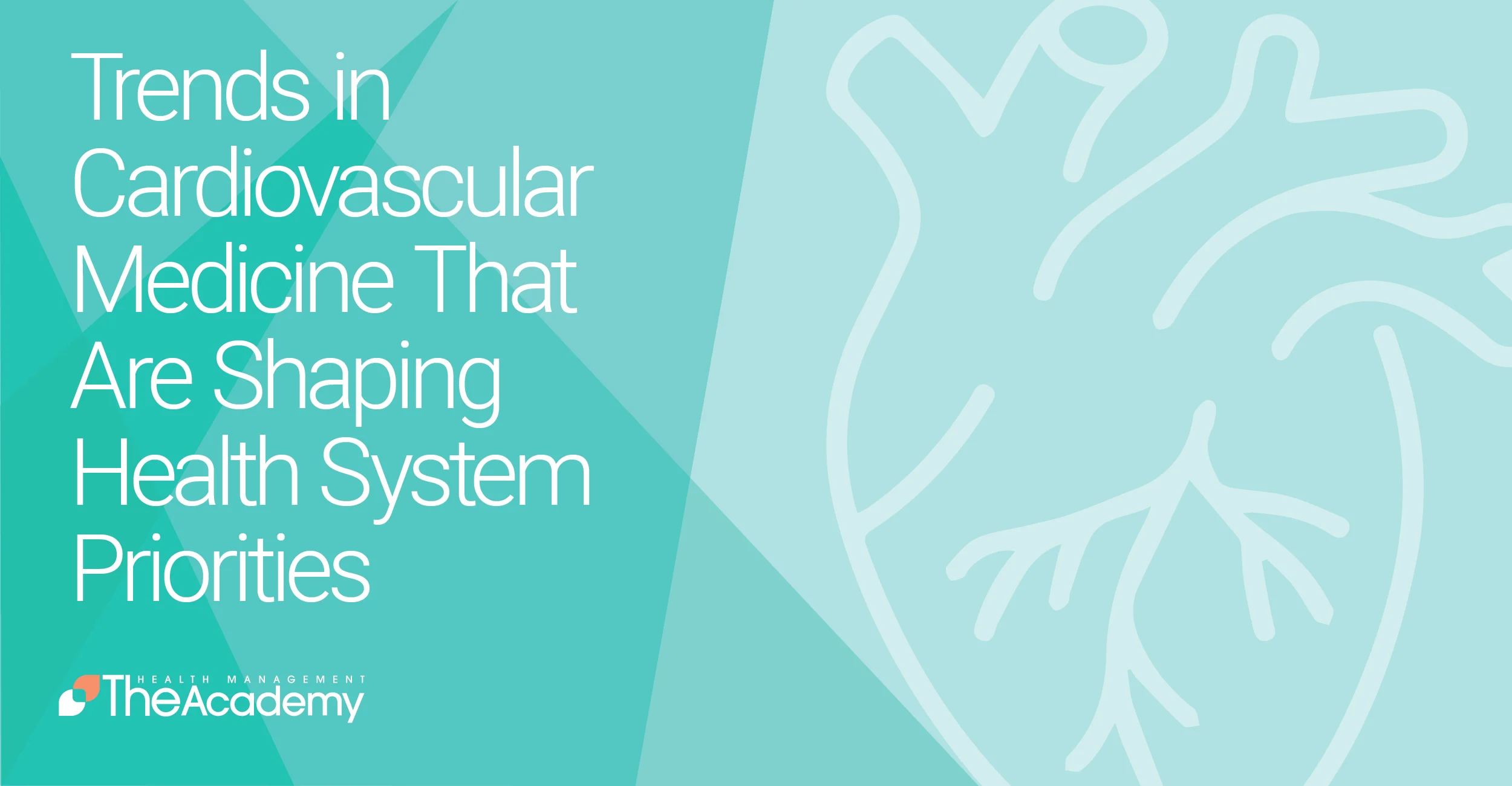 Illustration representing trends in cardiovascular medicine, including AI adoption, outpatient care expansion, and evolving cardiovascular care delivery.