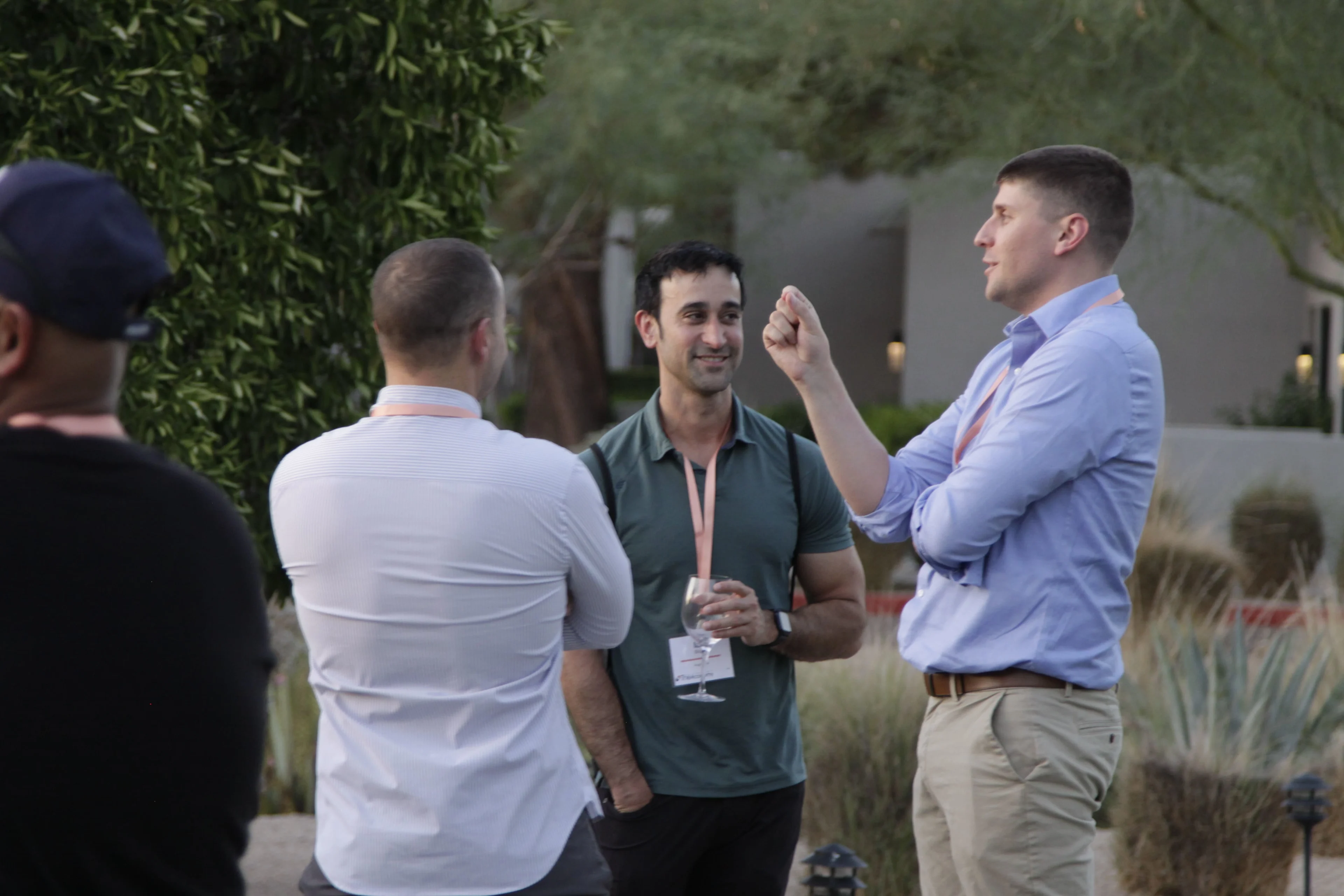 Health system and industry leaders engaged in a healthcare networking conversation