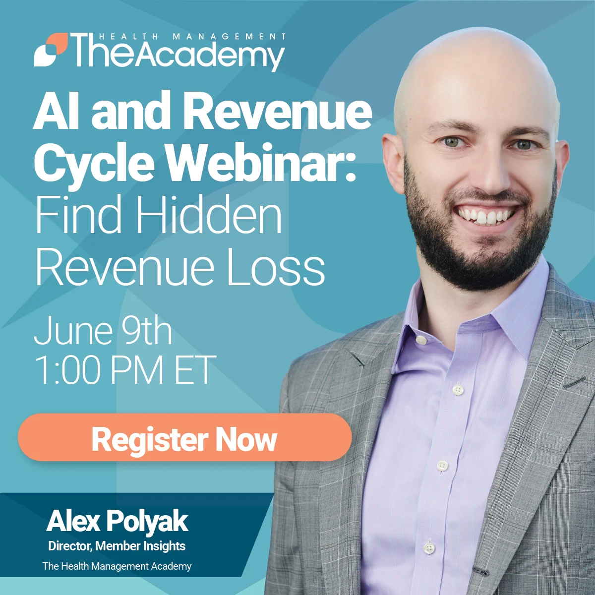 Navigating the AI Driven Revenue Cycle webinar promo image
