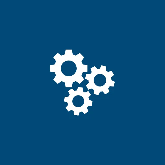 Three gears icon.