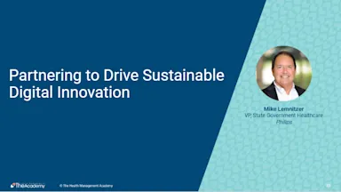 HIA Workshop slide featuring Philips' rural-focused health system partnerships to drive sustainable digital innovation.