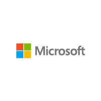 Microsoft logo featuring a four-colored square icon (red, green, blue, yellow) to the left of the word "Microsoft" in gray text.