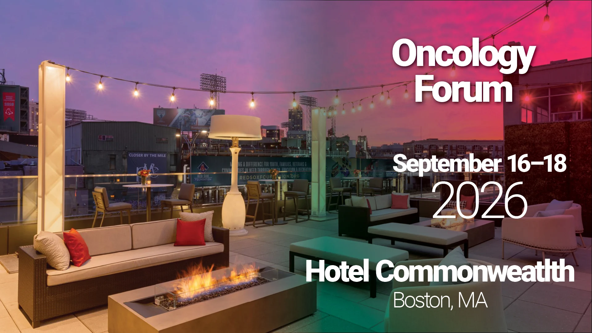 Promotional image for the Oncology Forum.