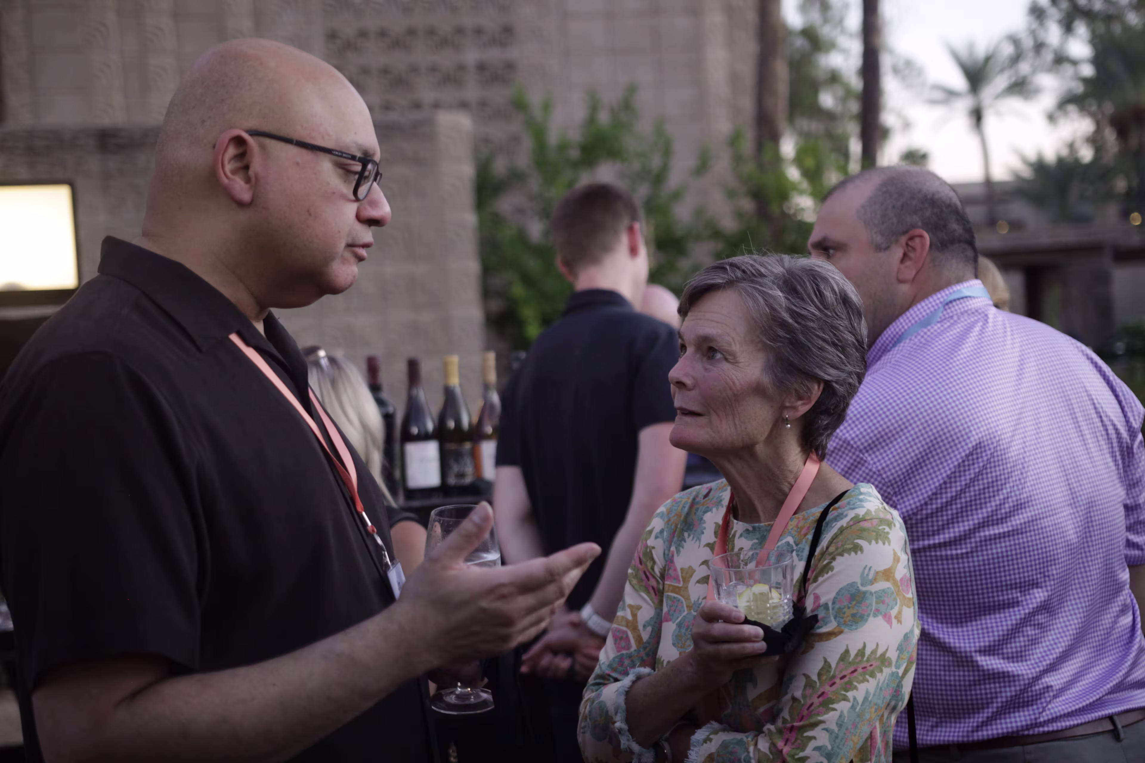Healthcare executives networking during The Health Management Academy’s oncology conference