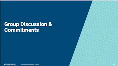 HIA workshop slide for group discussion and commitments on rural health innovation