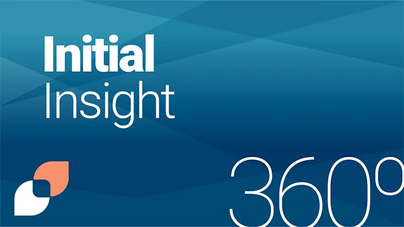 Graphic with a blue gradient background displaying the text “Initial Insight 360°” along with The Health Management Academy logo in the bottom left corner.









