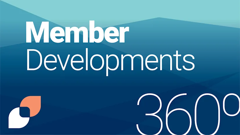 Graphic with a blue gradient background displaying the text “Member Developments 360°” alongside The Health Management Academy logo in the bottom left corner.