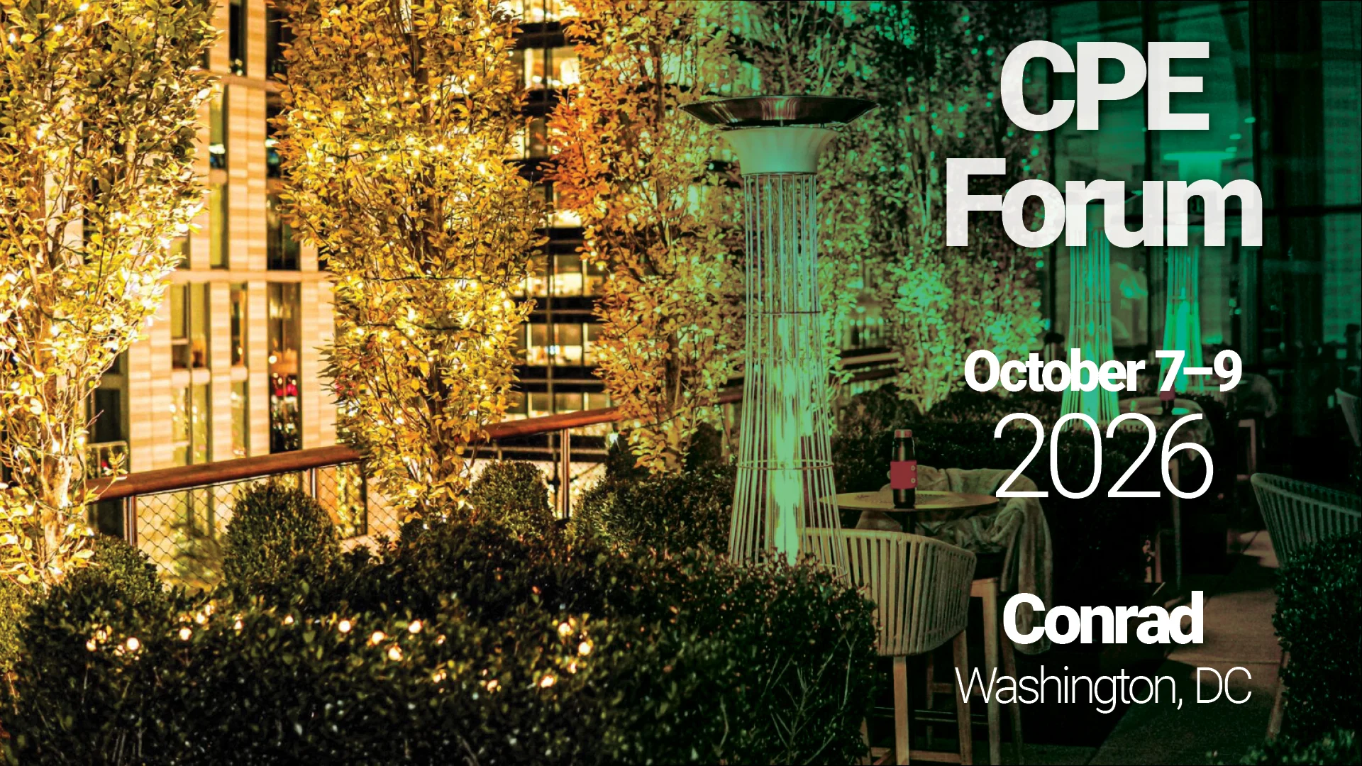 Promotional graphic for the CPE Forum.