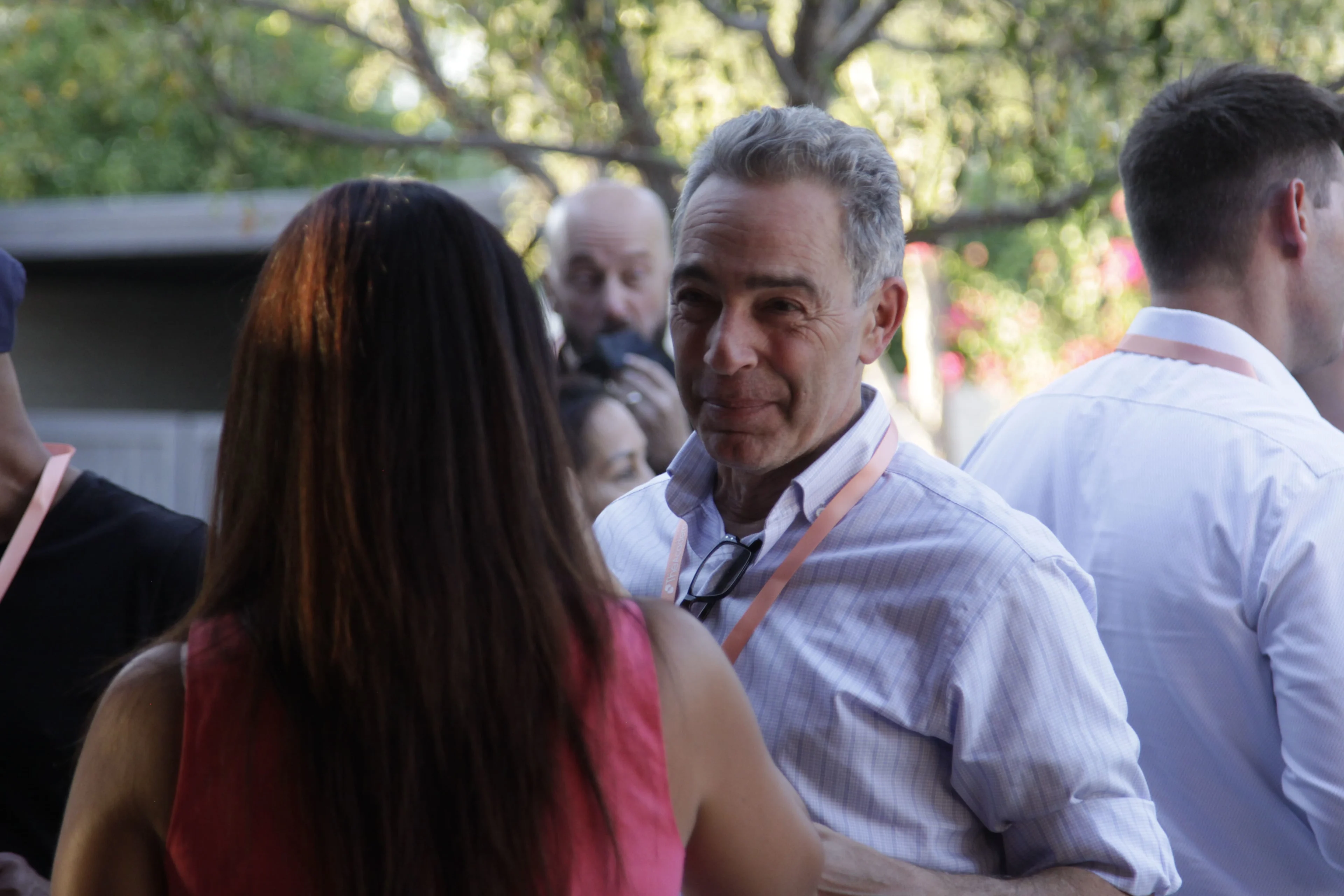 Chief philanthropy officers and foundation presidents networking at a philanthropy healthcare leadership conference.