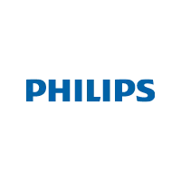 Philips logo in bold blue uppercase letters on a transparent background.