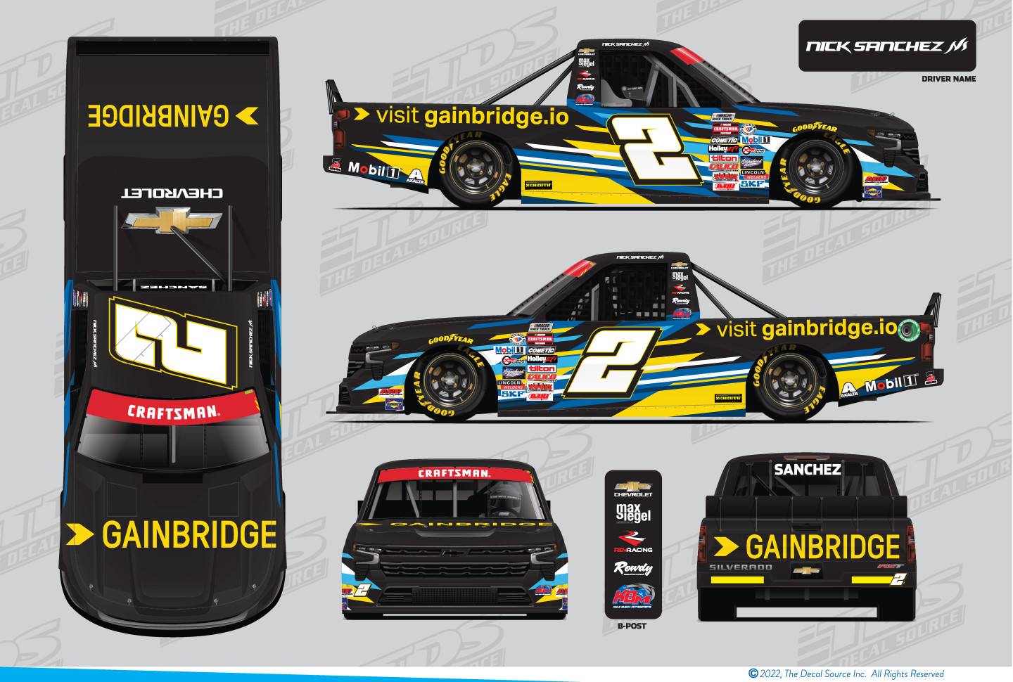 Rev Racing #2 Gainbridge Chevrolet Silverado Livery 