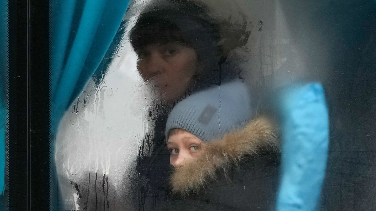 Moeder met kind in Oekraïne