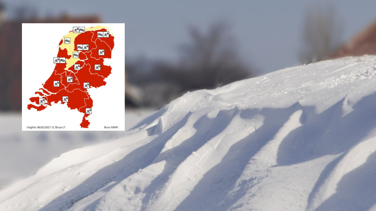 Sneeuwblog: KNMI kondigt code rood aan voor heel het land.