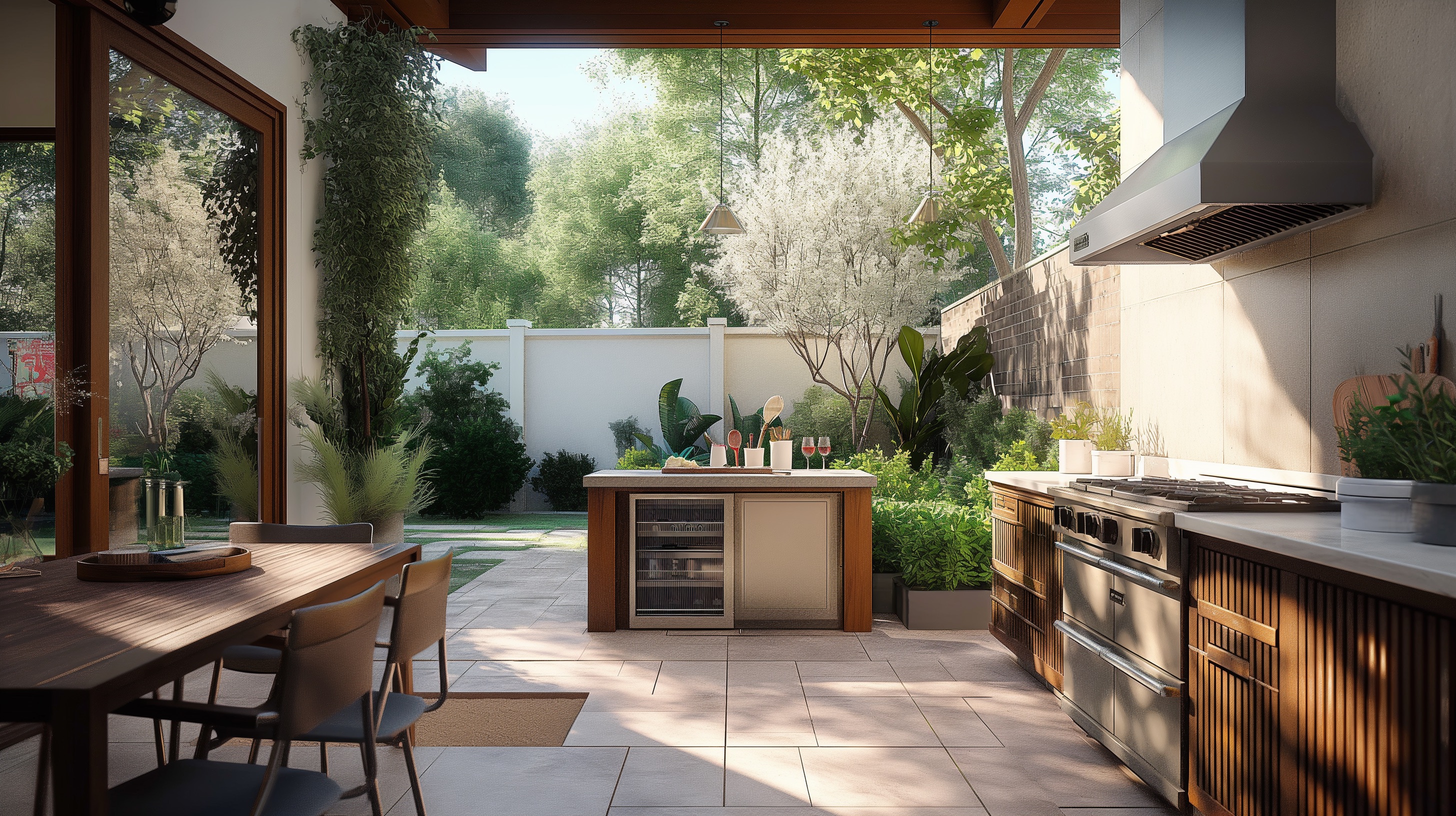 outdoor kitchen