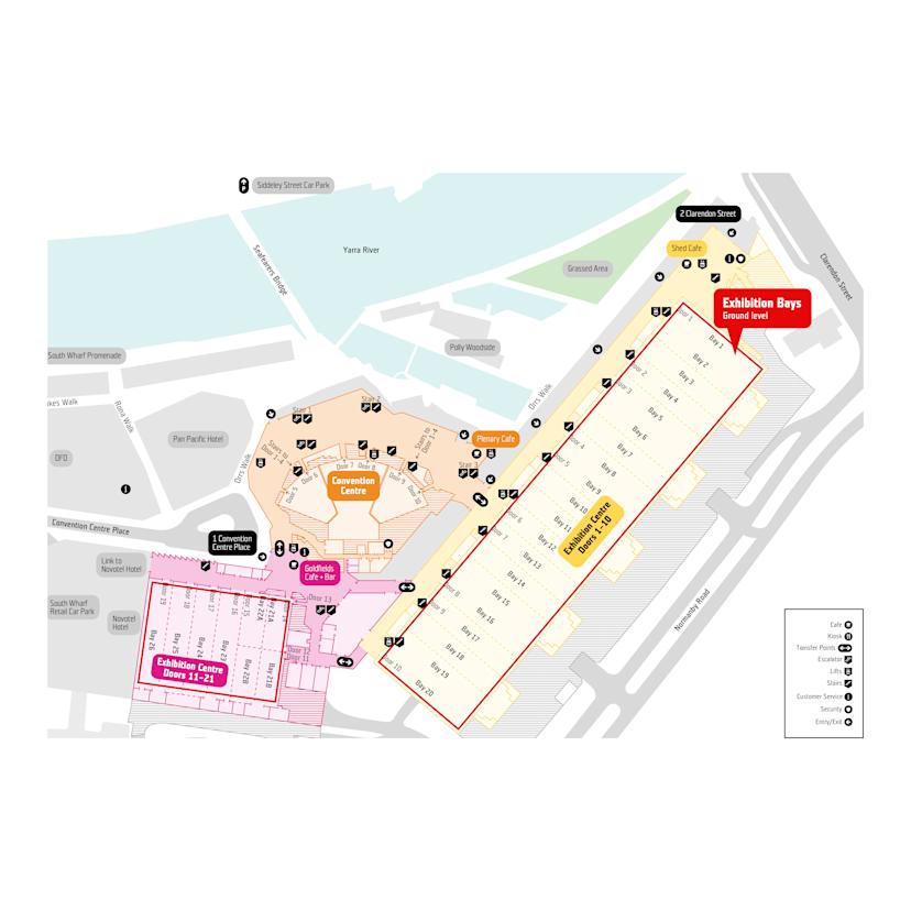 Mcec Map Exhibition Bays | MCEC