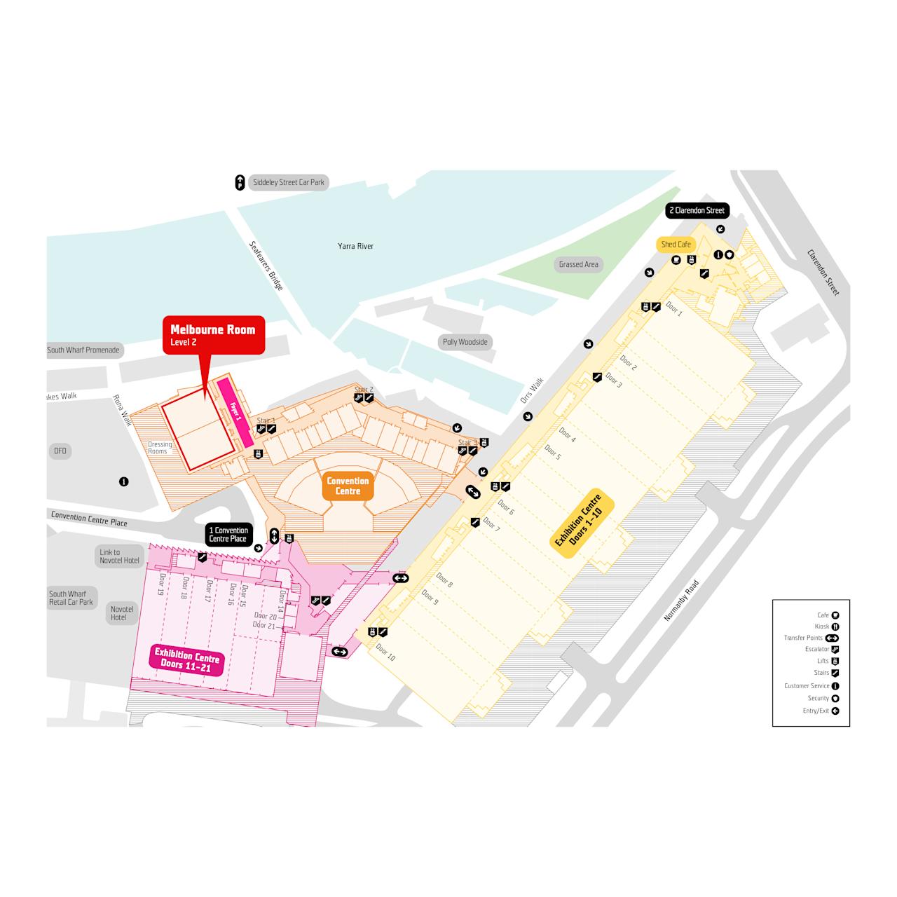Mcec Map Melbourne Room | MCEC