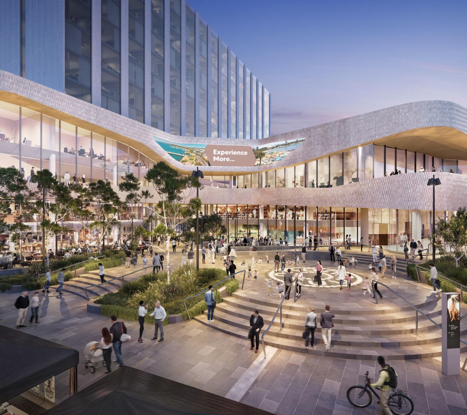 Render of the new Geelong Convention and Exhibition Centre precinct by Plenary Conventions consortium. 