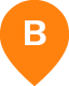 Orange marker with letter B.