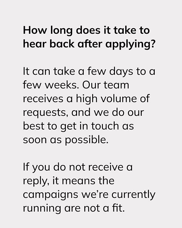 Influencers LP FAQ 3